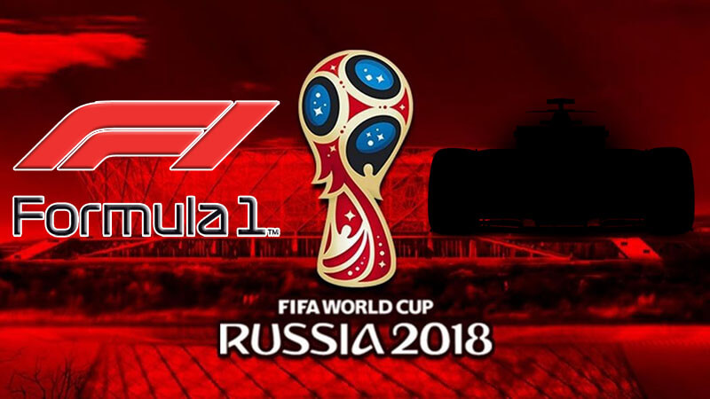 Болиды Формулы-1 в ливреях сборных чемпионата мира по футболу в России