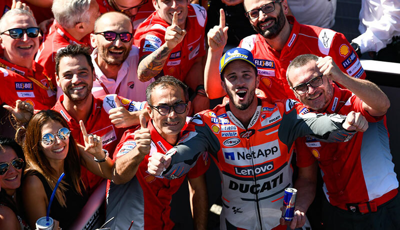 Довициозо: «Эта победа в Мизано особенно важна для «Ducati»»