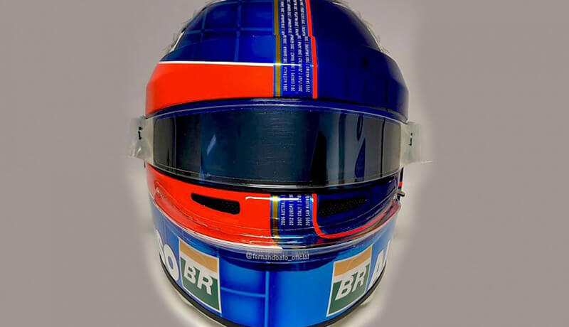Алонсо обновил шлем для своей последней гонки в Формуле-1