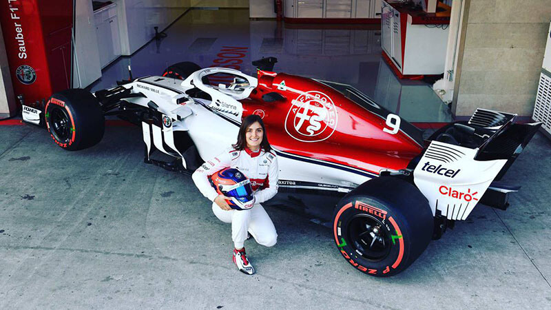 Татьяна Кальдерон успешно дебютировала за рулем болида Ф1 в Мексике