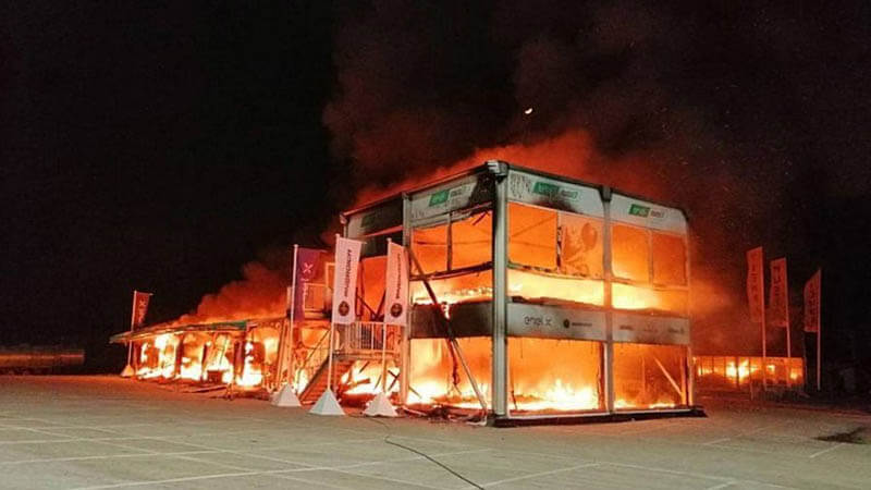 Огненная драма в Хересе: все байки и паддок MotoE полностью сгорели
