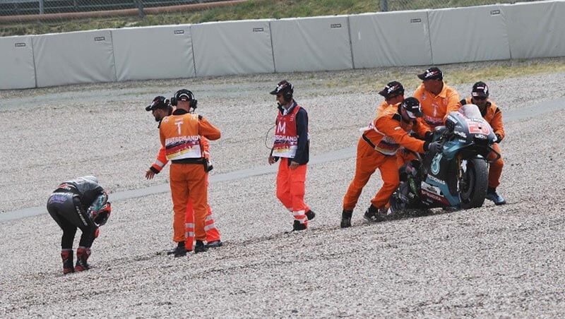 Первое гоночное падение для Квартараро в Moto GP произошло в Германии!