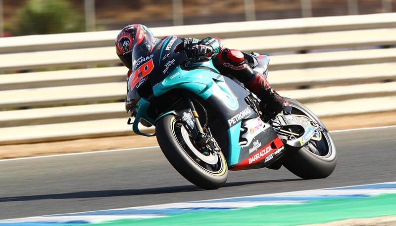 Квартараро одержал дебютную победу Moto GP в Хересе, тяжелое падение Маркеса