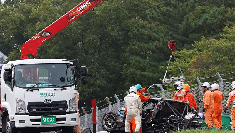 Honda Naoki Yamamoto SUPER GT Super Formula crash Sugo1