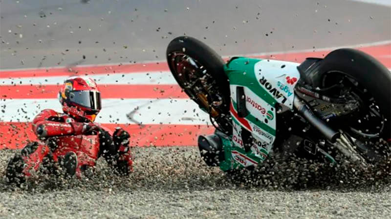 Стартовая авария Moto GP в спринте Индии: гоночный инцидент без штрафов
