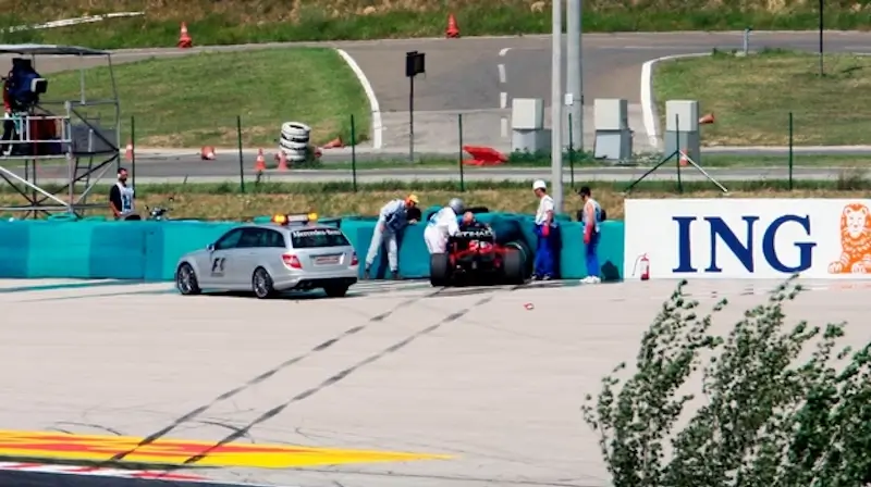 Avariya Felipe Massa Budapesht 2009