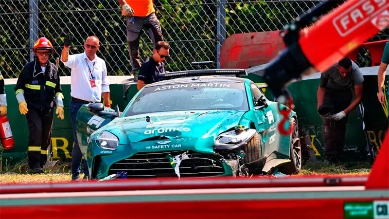 f1 safety car monza crash