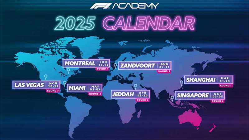 f1 academy calendar 2025