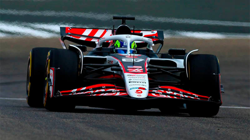 f1 haas bahrain car 2025 test