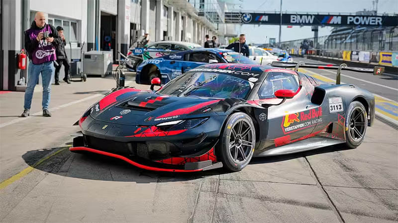 ferrari 296 gt3 test nurburgring verstappen3