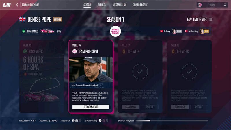 le mans ultimate game update carrier