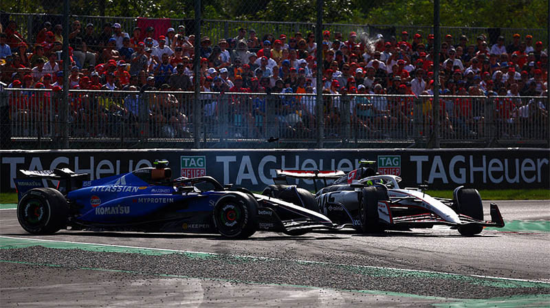 f1 haas williams sainz bearman race italiangp monza Берман на грани дисквалификации в Формуле-1 после аварии с Сайнсем в Монце