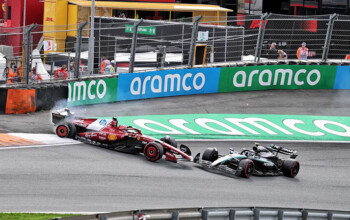 f1 leclerc antonelli mercedes ferrari dutch gp crash