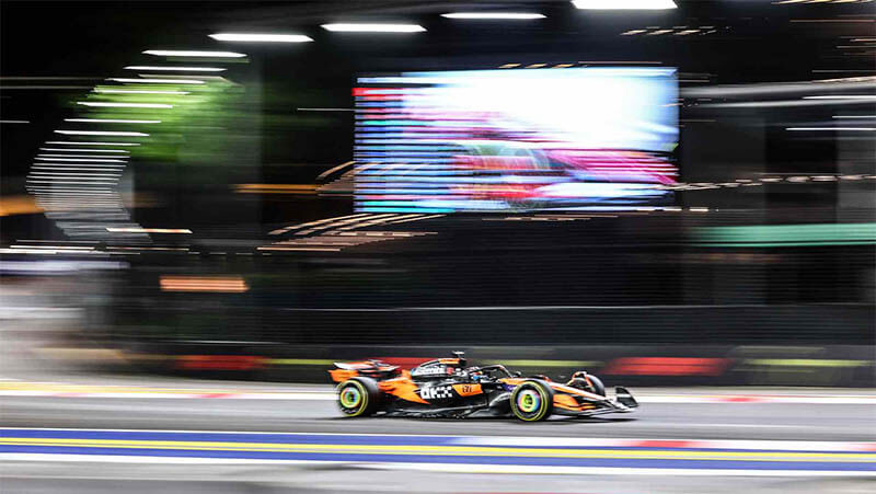 Пиастри возглавил протокол второй тренировки после столкновения Норриса и Леклера на пит-лейне в Сингапуре