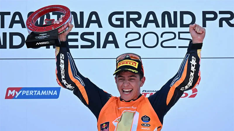 Руэда из «KTM Ajo» стал чемпионом Moto3, одержав победу в Индонезии