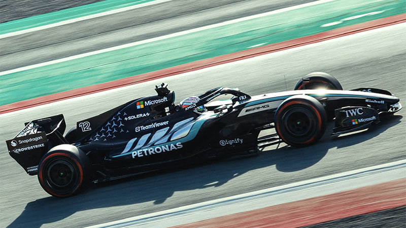 f1 mercedes test barcelona