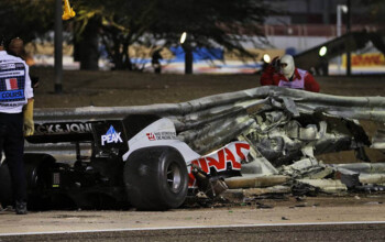 grosjan crash f1 bahraingp