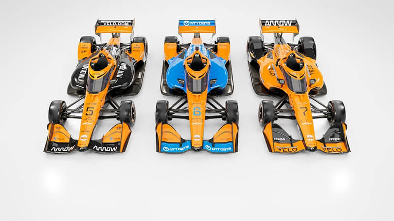 «Arrow McLaren» представила ливреи своих болидов для сезона IndyCar 2026 года