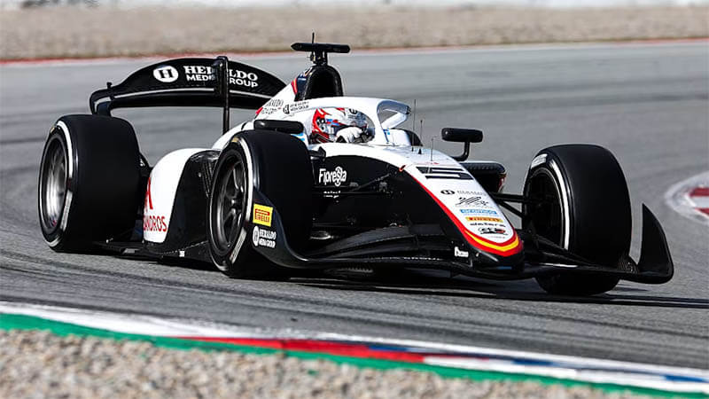 Леон показал лучшее время в первый день тестов Формулы-2 в Барселоне