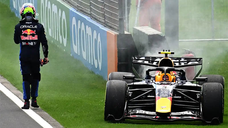 «Двигатель издавал ужасный звук»: Хаджар уже подозревал, что его машина «Red Bull» сломается