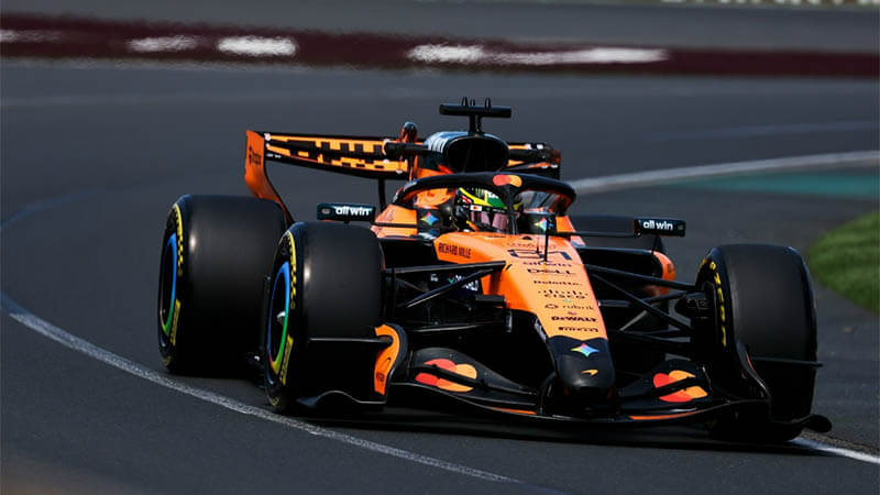 Пиастри показал лучшее время во второй тренировке в Мельбурне