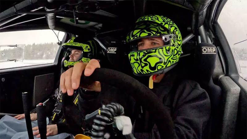 Норрис протестировал раллийный автомобиль «Toyota» вместе с Оливером Сольбергом