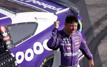 nascar hamlin las vegas race win