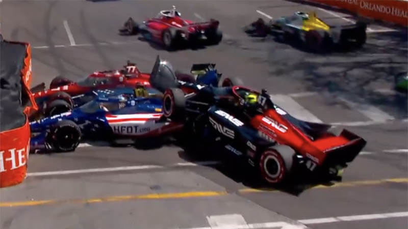 Как дебют Мика Шумахера в IndyCar закончился аварией на первом круге