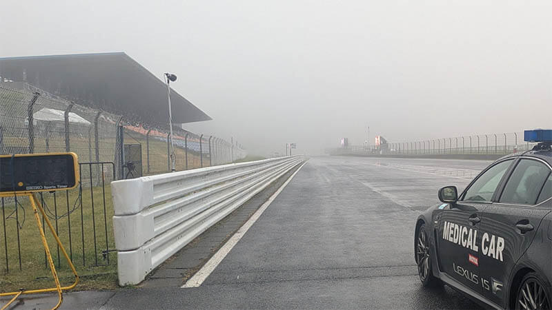 Гонка Super Formula на трассе Autopolis была отменена из-за плохой погоды