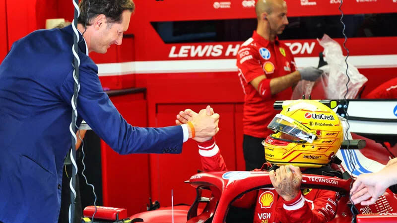 «Forza Ferrari»: реакция Элканна на победу Хэмилтона в Барселоне