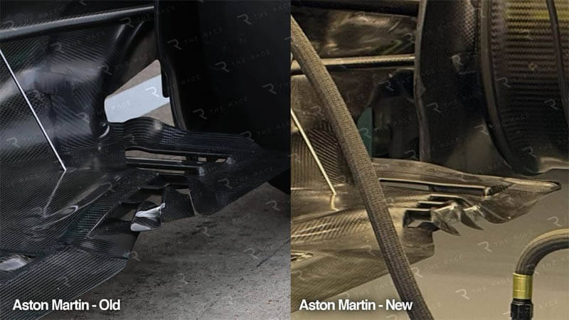 aston martin update car hungariangp1