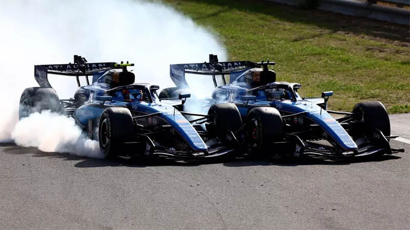 Пилоты «Williams» извинились за аварию в Зандворте: «Это не ситуация, подобная той, что произошла между Ферстаппеном и Риккардо в Баку»